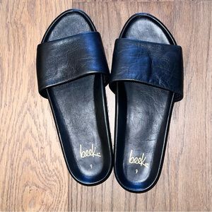 BEEK Gallito leather slide sandal sz 9 (worn once!)